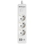 Orbegozo Regleta con interruptor 3100 3 tomas de corriente 2 USB 2 USB tipo-C cable 1.4m blanca
